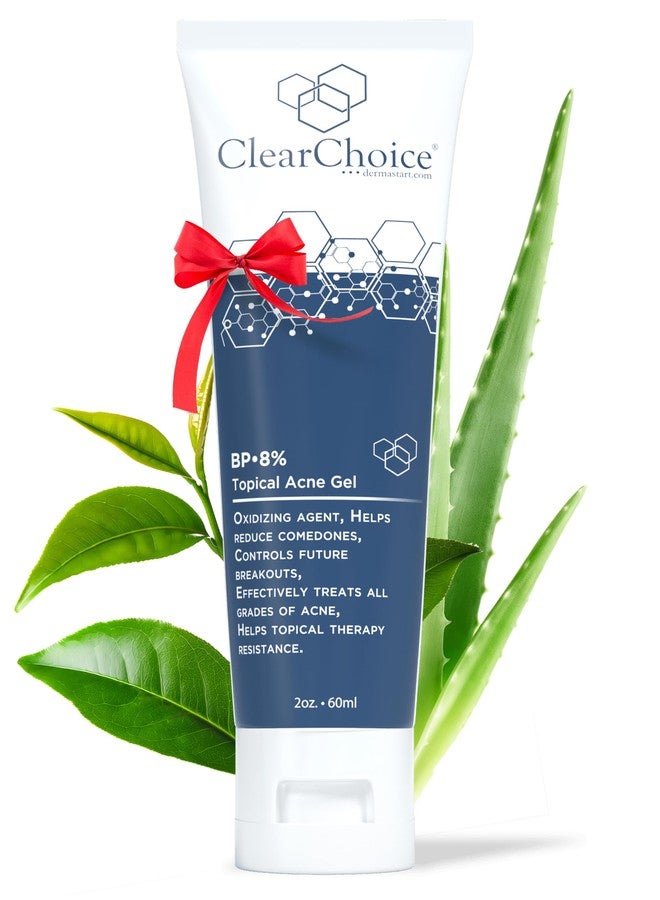 Clear Choice BP 8% Liquid Acne Treatment | Benzoyl Peroxide Formula | Anti-Bacterial & Anti-Inflammatory | Treats All Acne Grades | Reduces Comedones & Yeast | 30x Stronger Than Standard Formulas