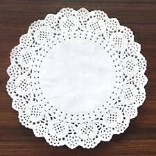 Adaamya� Lace Paper Doilies, Bulk for Desert, Tableware Decoration Placemats, Cake Packaging (100 Pieces) White (9.5") - Image 5