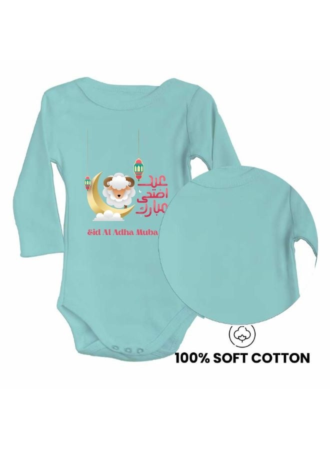 PRINTSHOP4ME Baby Bodysuits Newborn Eid Romper Long Sleeve Envelope Neck Outfit Romper Bakra Eid Romper Eid-Al-Adha Mubarak With Family  - Image 4