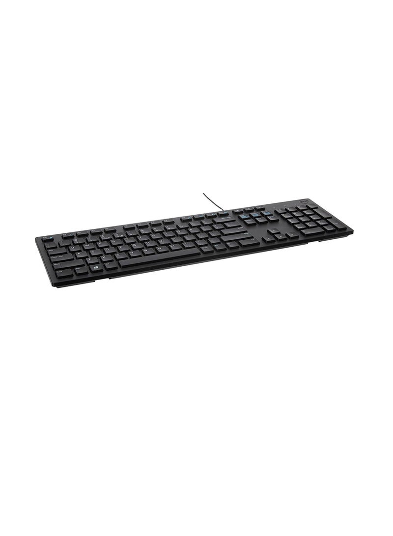 Wired Keyboard KB216 (580-ADMT) – Black, Comfortable and Responsive for PC 