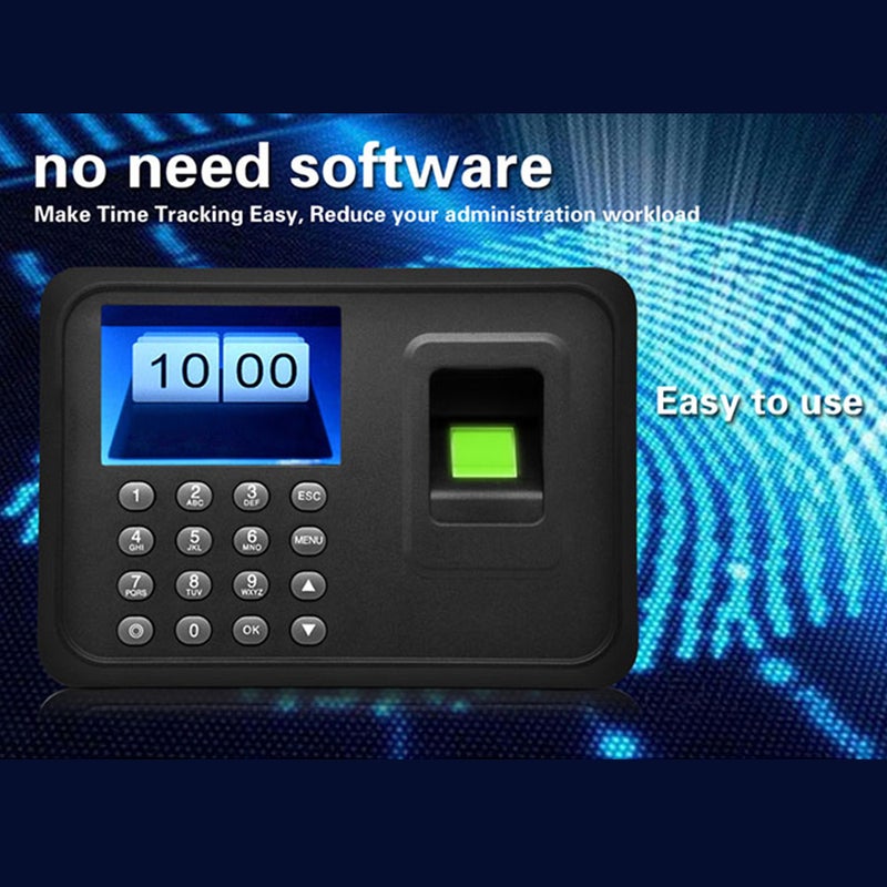 2.4'' TFT LCD Display Biometric USB Fingerprint Attendance Machine Software Password Employee Checking-in Reader - Image 1