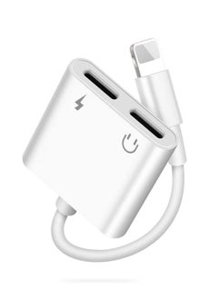 NTECH  Headphone Adapter For iPhone (Apple MFi Certified) Dual Lightning Audio/Charger/Mic Jack/Adapter/Dongle Earphone Accessories Compatiable With iPhone 13Pro/12/11/Xs Max/X/XR/8/7-Plus Support All