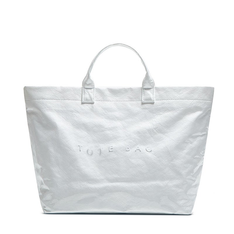 Tote Bag Vintage Dupont Letter Casual All-Match Handbag Minimalist Transparent Simple Commuting Large Capacity Bag For Women - Image 1