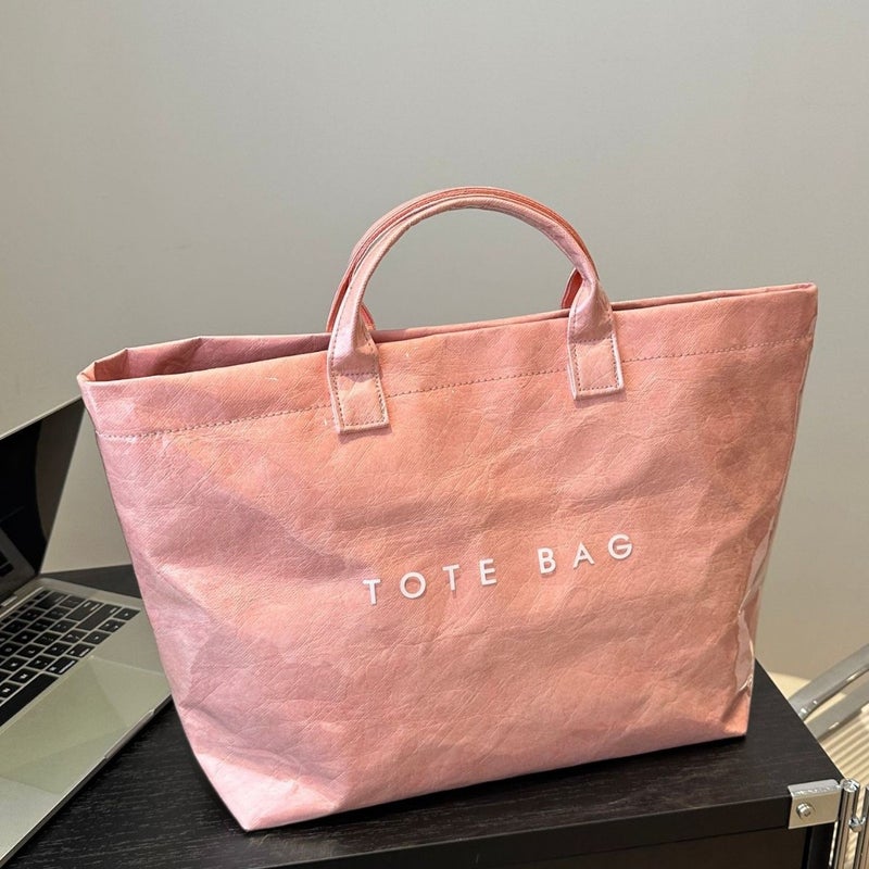 Tote Bag Vintage Dupont Letter Casual All-Match Handbag Minimalist Transparent Simple Commuting Large Capacity Bag For Women - Image 3