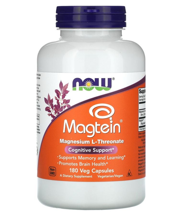 now Magtein® Magnesium L-Threonate 180 Veg Capsules