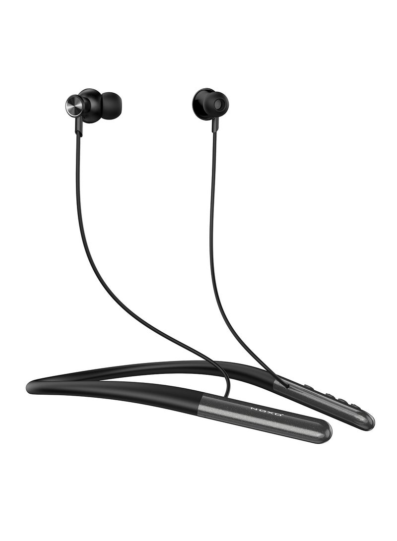 NOXO NBN-1 Neckband Wireless Sport Earphones – Sweatproof Fitness Companion - Black - Image 1