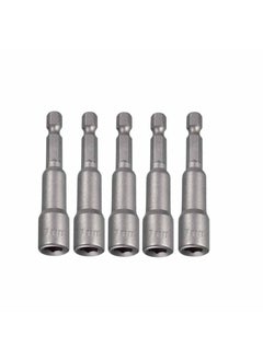 UPTODATETOOLS UPTODATETOOLS 5Pcs 7mm Nut Driver Bit 14 inch Hex Magnetic Power Socket Adapter Drill Bits 65mm Length for Power Tools  - Image 5