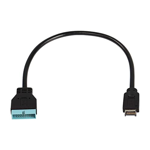 XMSJSIY USB 3.1 Type-E Male to USB 19/20 Pin Header Male Adapter Extension Cable for Motherboard for 30cm - Image 1