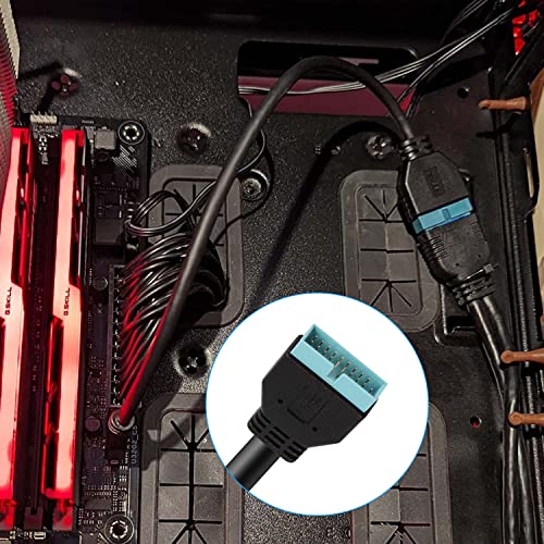 XMSJSIY USB 3.1 Type-E Male to USB 19/20 Pin Header Male Adapter Extension Cable for Motherboard for 30cm - Image 3