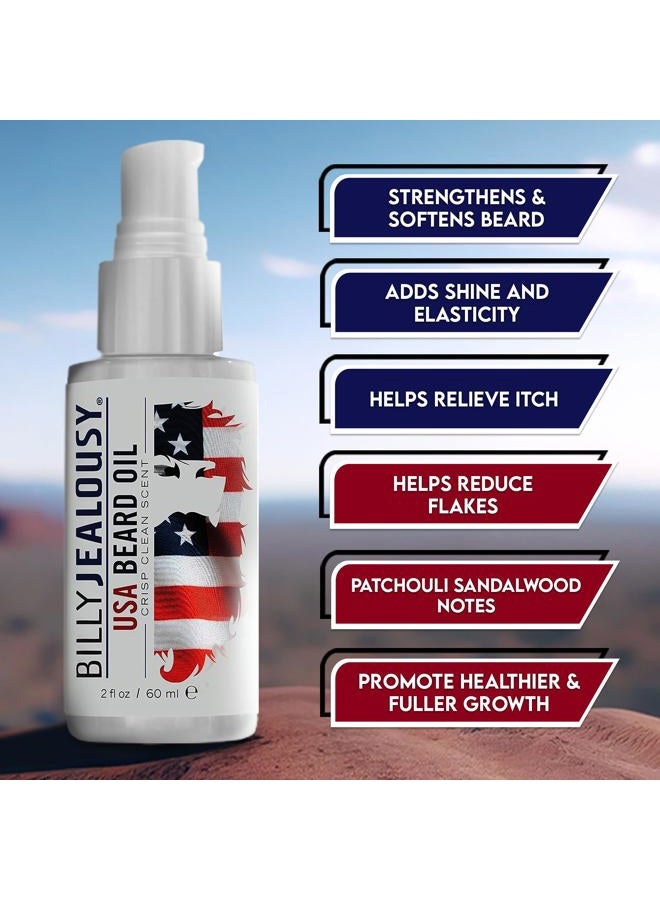 Billy Jealousy USA Beard Oil With Jojoba, Avocado and Sunflower Oil, 2 Fl Oz - Image 3