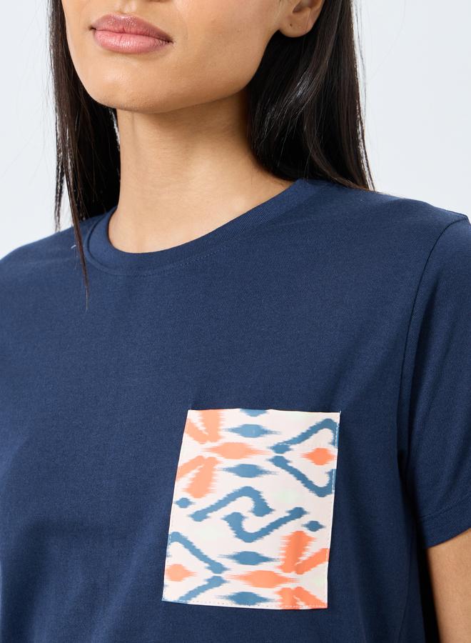 ستايلي طقم تيشيرت جيوب أزتيك وشورت بخصر مكشكش - Image 3