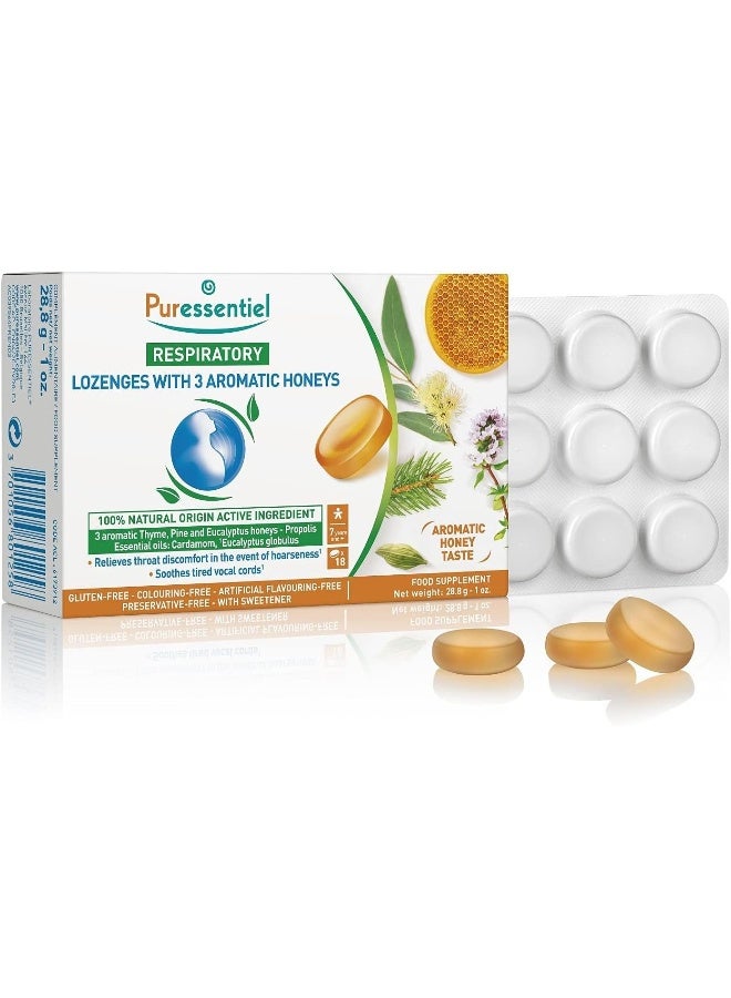 Puressentiel أقراص تنفسية مع 3 أنواع من العسل العطري - Image 1
