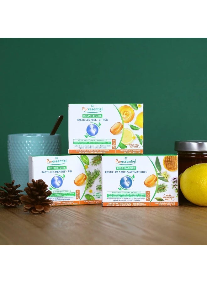 Puressentiel أقراص تنفسية مع 3 أنواع من العسل العطري - Image 4
