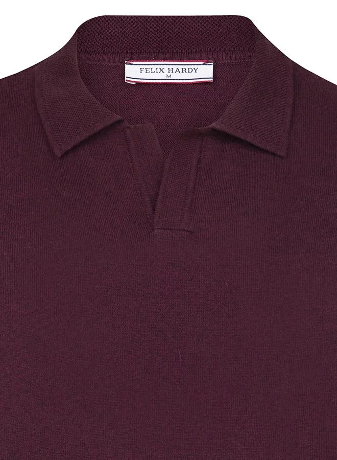 FELIX HARDY Pullover with Polo Collar - Buttonless