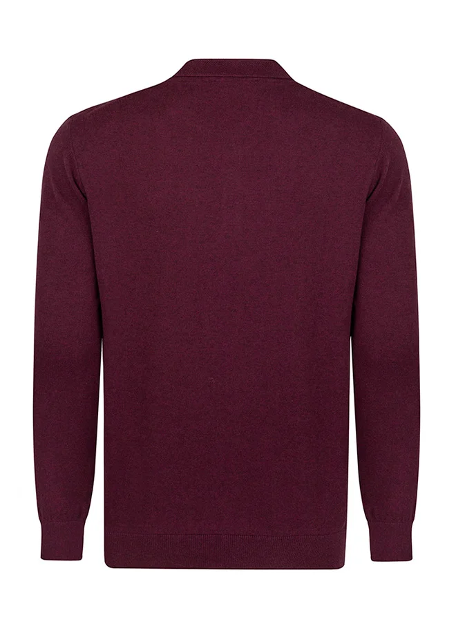 FELIX HARDY Pullover with Polo Collar - Buttonless