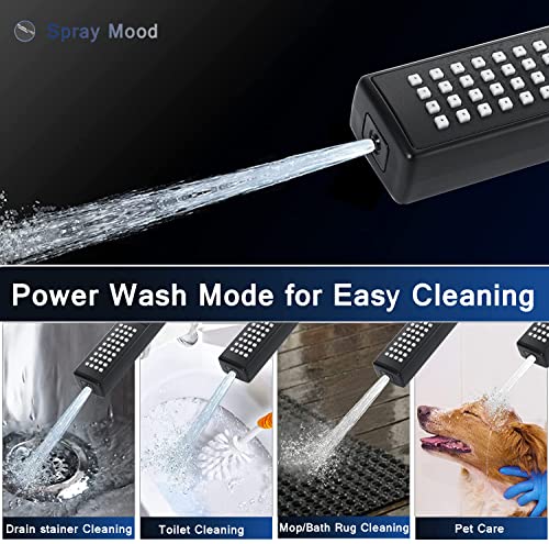 bellearly 8'' Matte Black Shower Head with hose, 2 in 1 Setting High Pressure Shower Heads, Anti-leak Rainfall Shower Head with Holder, Dual Rain Shower Head with Handheld Spray, Bellearlly - Image 5