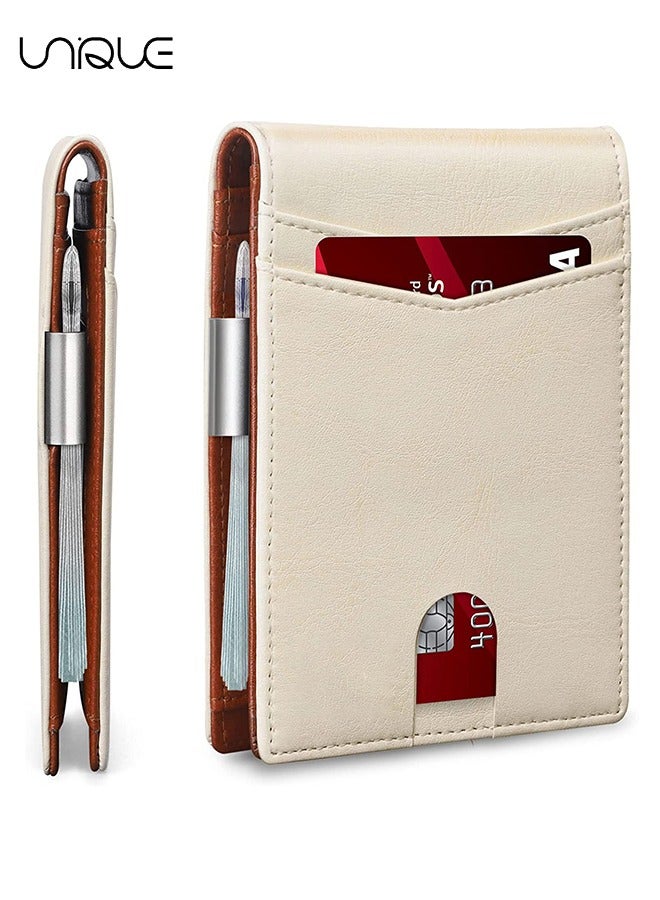 Unique Wallet for Men Slim Larger Capacity with 12 Slots RFID Blocking Men's Wallet Minimalist Front Pocket Bifold Leather with ID Window Gift Box - Image 1