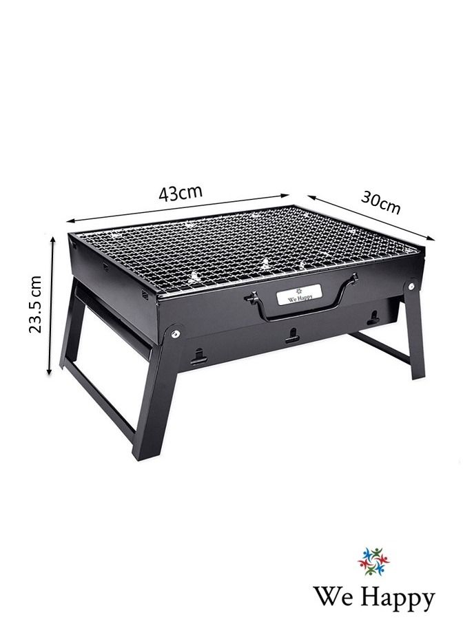 We Happy Portable Outdoor Barbecue Charcoal Grill - Foldable and Easy to Use - Image 2