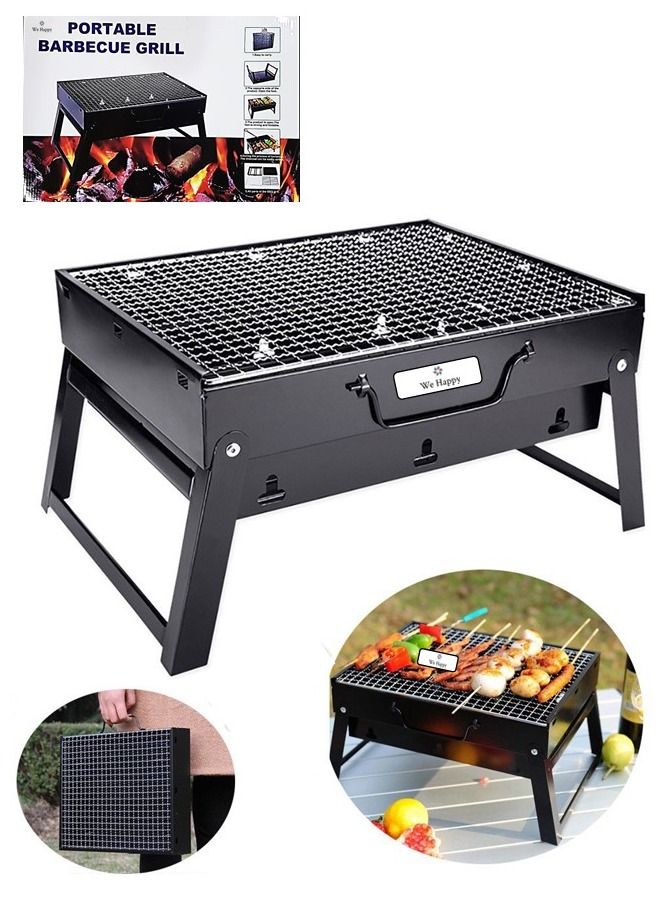 We Happy Portable Outdoor Barbecue Charcoal Grill - Foldable and Easy to Use - Image 4