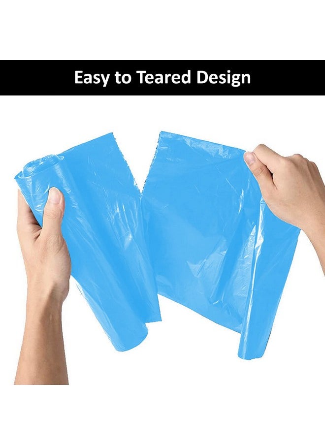 Zureni Zureni Garbage Dustbin Bags (Medium, 48 x 53 cm or 19" x 21") Drawstring Anti-drip Trash Waste Basket Bag for Kitchen Office Warehouse Pantry (Blue, 6 x 30 Pcs/Roll)  - Image 4