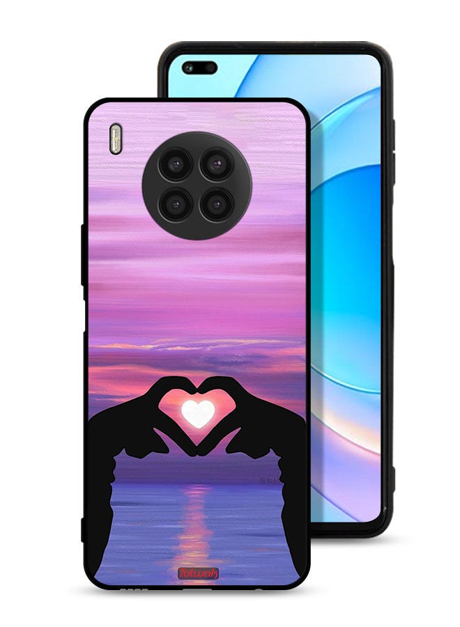 Tolwak Honor 50 Lite Protective Case Cover Heart Moon - Image 1