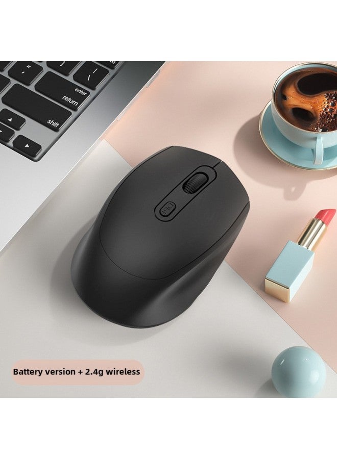 Rechargeable Mute Mouse Notebook Bluetooth Girls Office Xiaomi Apple Computer Games Wireless Dell-Color:Battery Version/cool Black [2.4g Wireless Version Qingying Audio Button—bring Your Own Battery-Interface:Official Standard  - Image 1