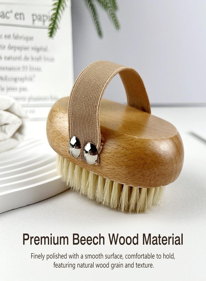 Brvlsoc Dry Body Brush - Natural Boar Bristle Exfoliator for Lymphatic Drainage, Circulation & Soft Skin, Palm Grip with Elastic Strap - Image 5