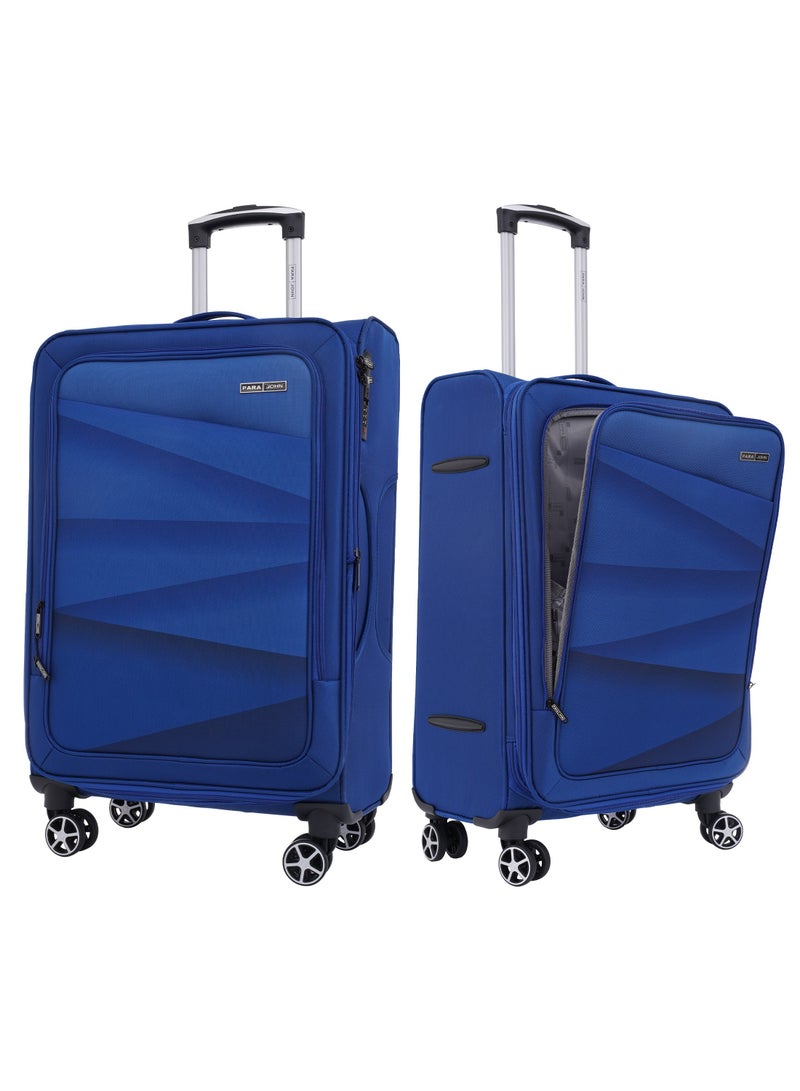 بارا جون طقم شنط سفر شادو  قطع نايلون خفيف ومتين قابل للتوسيع بعجلات مزدوجة دوارة ، ،  بوصة - كحلي - Image 3