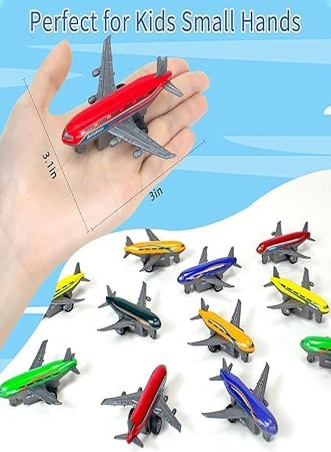 Crazy Buy Aircraft Set Die Cast Metal Alloy Pull Back Alloy Plane Toys, Toy City Air Plane Toy, Die-Cast Plane Set, for Boys (4PCS) - Image 3