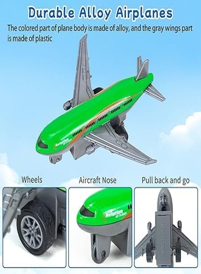 Crazy Buy Aircraft Set Die Cast Metal Alloy Pull Back Alloy Plane Toys, Toy City Air Plane Toy, Die-Cast Plane Set, for Boys (4PCS) - Image 4