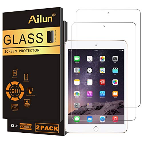 Ailun Screen Protector for iPad Mini 1 2 3 Tempered Glass 9H Hardness 2Pack Compatible with Apple iPad Mini 1 2 3 Ultra Clear 2.5D Edge Anti Scratch Case Friendly - Image 1