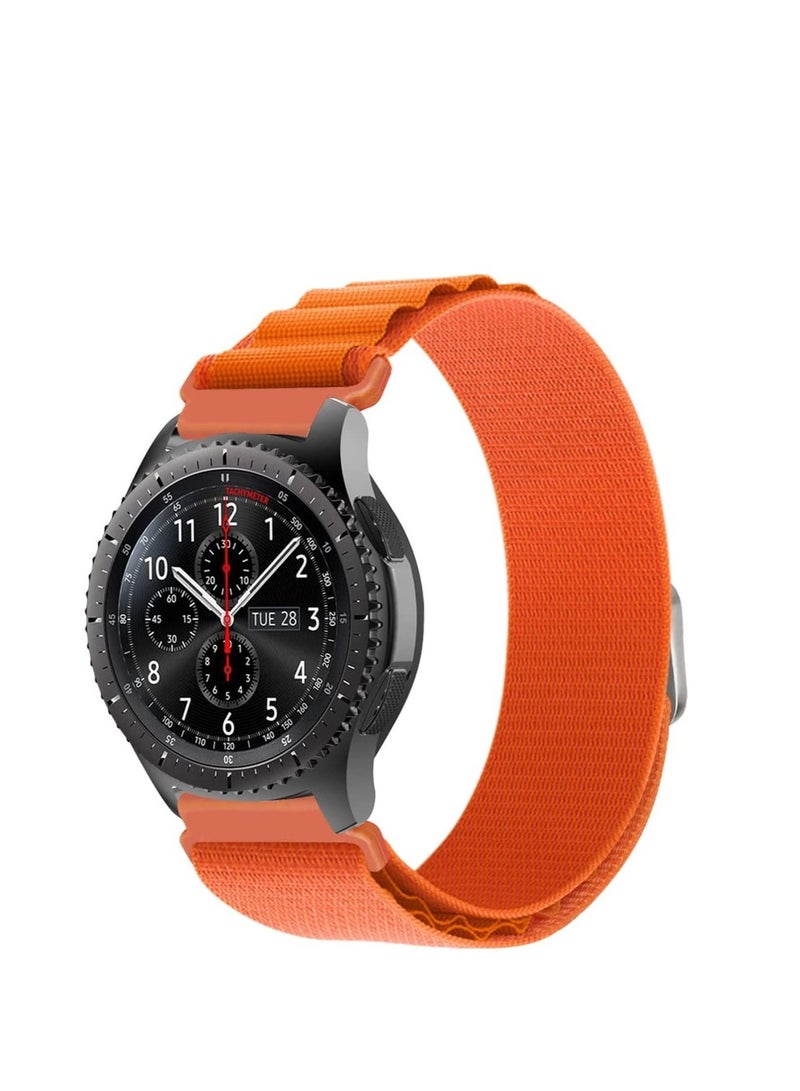 Strap Compatible with Xiaomi Redmi Watch 5 Active/Redmi Watch 5 Lite, 22mm For - Smart Watch Nylon Braided Silicone Composite Watch Strap,  ORANGE - Image 3