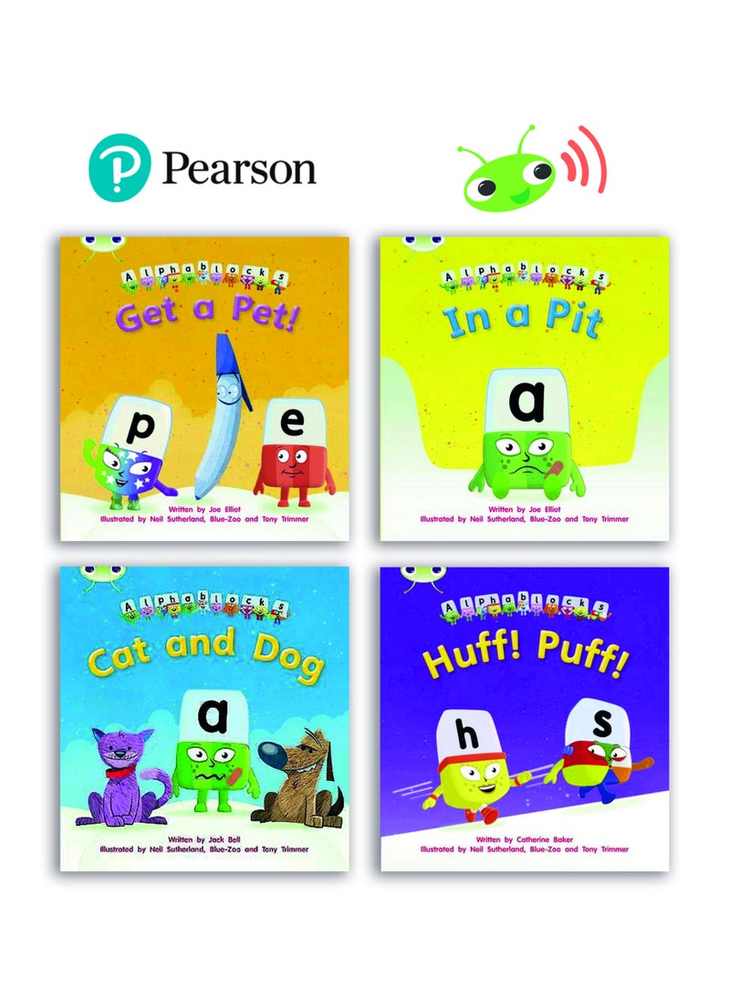 null - Learn to Read at Home with Bug Club Phonics Alphablocks: Phase 2 - Reception Term 1 (4 fiction books) Pack B - Image 1