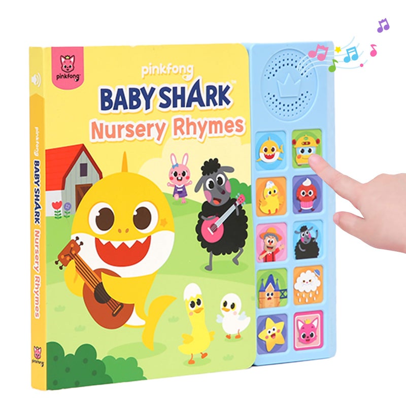 Pinkfong Baby Shark Nursery Rhymes 10 Button Sound Book| Learning & Education Toys | Interactive Baby Books for Toddlers 1-3 | Gifts for Boys & Girls - Image 1