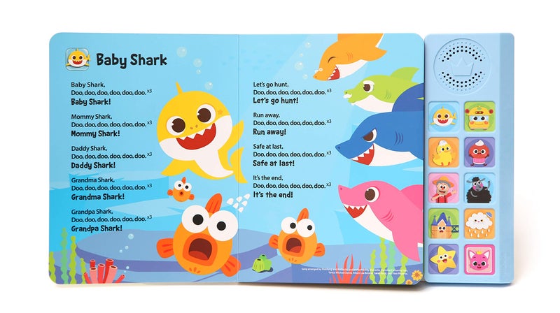 Pinkfong Baby Shark Nursery Rhymes 10 Button Sound Book| Learning & Education Toys | Interactive Baby Books for Toddlers 1-3 | Gifts for Boys & Girls - Image 5