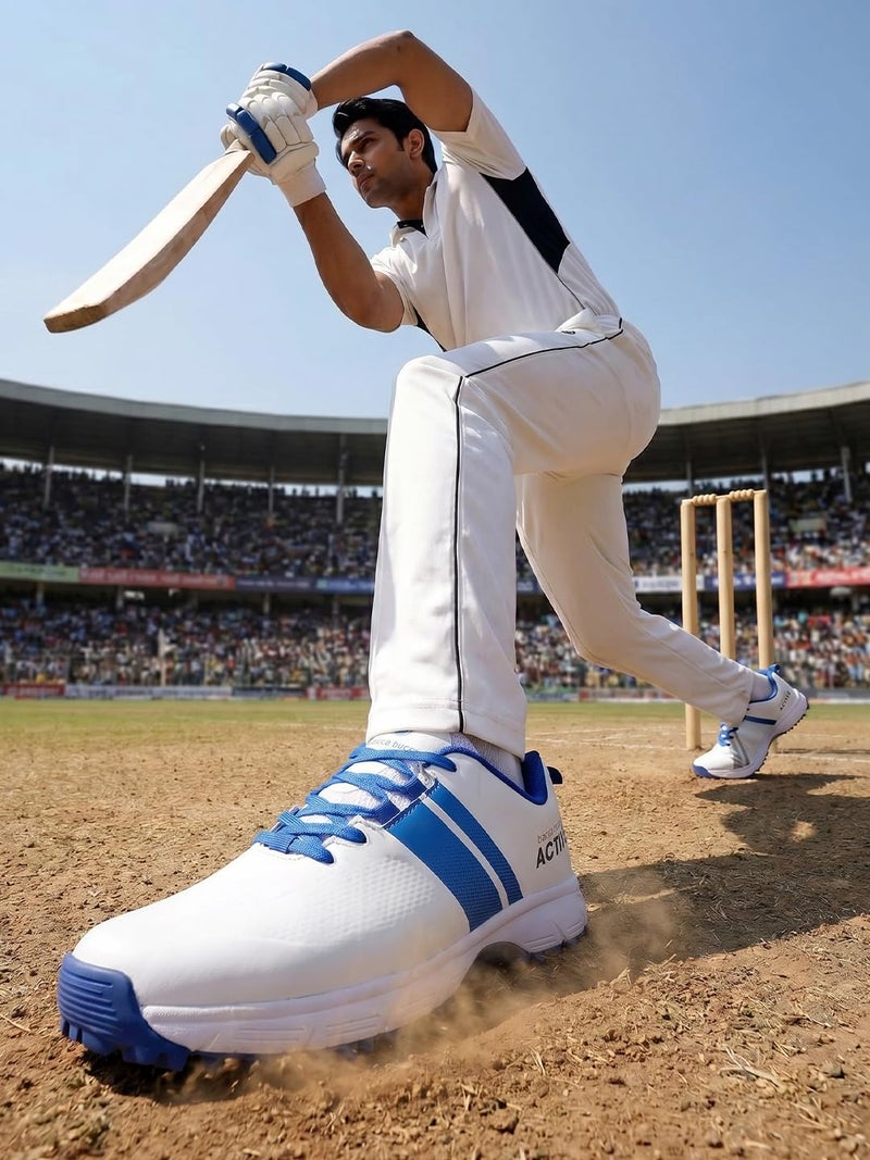 Bacca Bucci Century Runner Elite Performance Cricket Shoes Professional Grade Sports Footwear for the Passionate Cricketer Blue UK9 - Image 4
