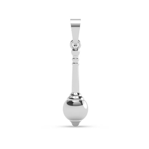 Clara Pure 925 Sterling Silver Hanumanji Gada Men Pendant Without chain | Gift for Men & Boys |Religious, Platinum Plated - Image 1