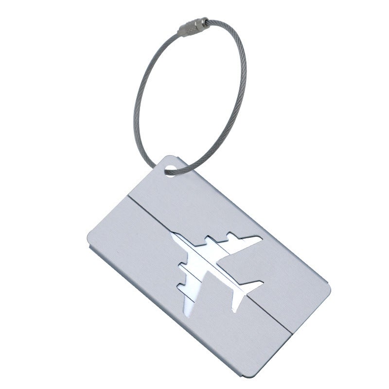 Aluminum Alloy Luggage Tag Metal Box Bag Airline Check-in Hanging Card Hanging Tag Pink Blue Black Green Red Purple Coffee Gold Silver 