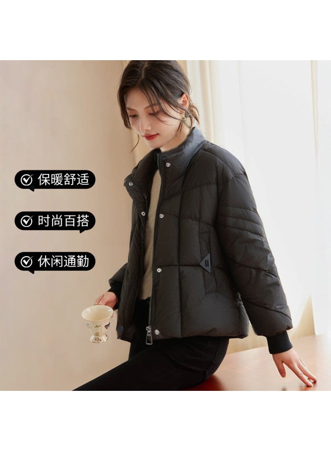 Hstyle معطف قطن بغطاء رأس للنساء - سميك دافئ شتوي، جاكيت مبطن فضفاض أنيق - Image 4