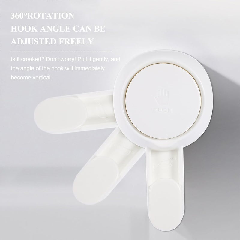 DOITOOL Reusable Suction Cup Hooks 2pcs Strong Vacuum Hanging Hangers Heavy-Duty Wall Hooks for Bathroom Kitchen Towel Robe Storage - Image 4