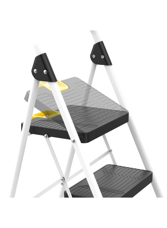 LIBERTI 6ft Foldable Steel Step Ladder with Safety Handrail & Tool Tray, Heavy-Duty 6-Step Ladder, 150kg Load Capacity, Wide Anti-Slip Steps, Slim Compact Folding Design, Portable Indoor Ladder for Home, Kitchen & High-Reach Tasks, EN14183 & GS Certified, 1-Year Warranty - Image 5