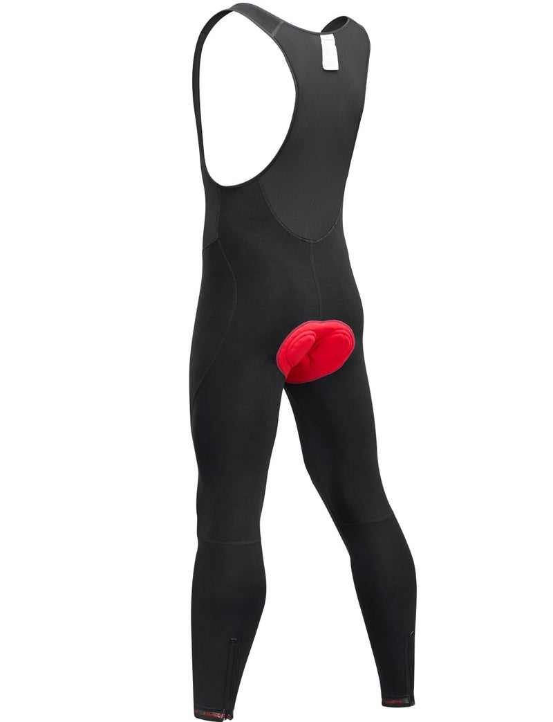qualidyne Men's Thermal Cycling Bib Tights, 3D Padded, Fleece-Lined Winter Bike Leggings for Cold-Weather Riding - Image 3