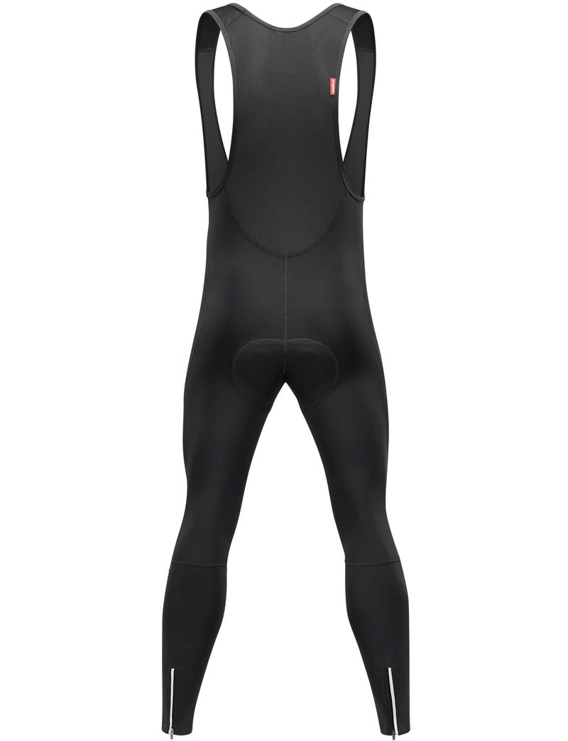 qualidyne Men's Thermal Cycling Bib Tights, 3D Padded, Fleece-Lined Winter Bike Leggings for Cold-Weather Riding - Image 2