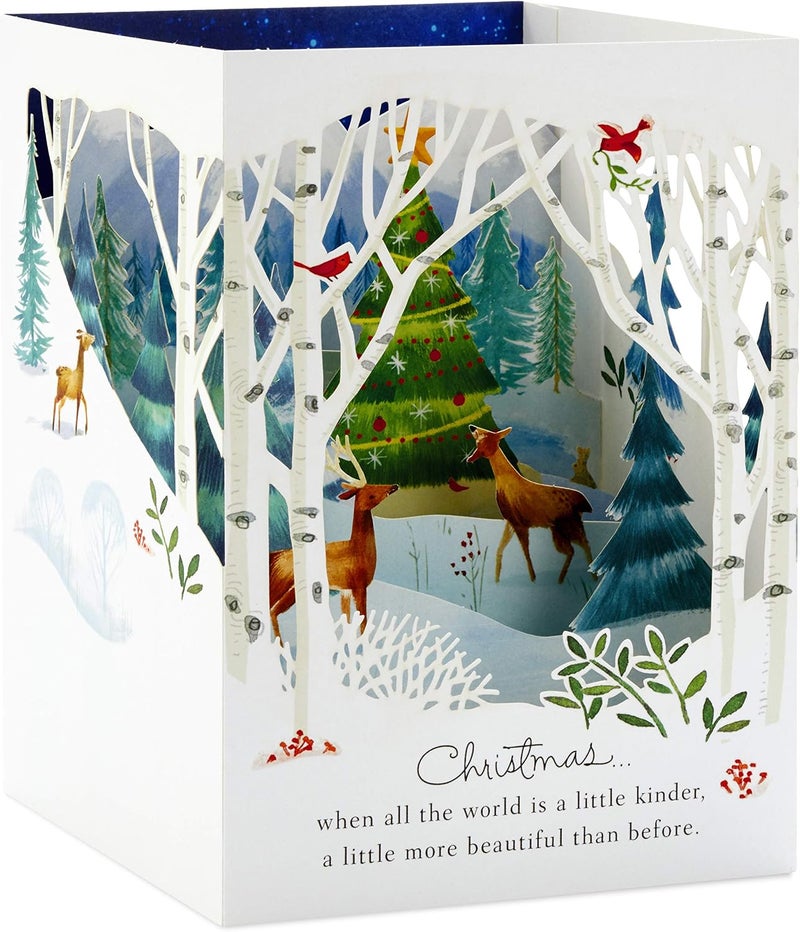 Hallmark Paper Wonder Pop Up Holiday Card - Woodland Animals - Image 3