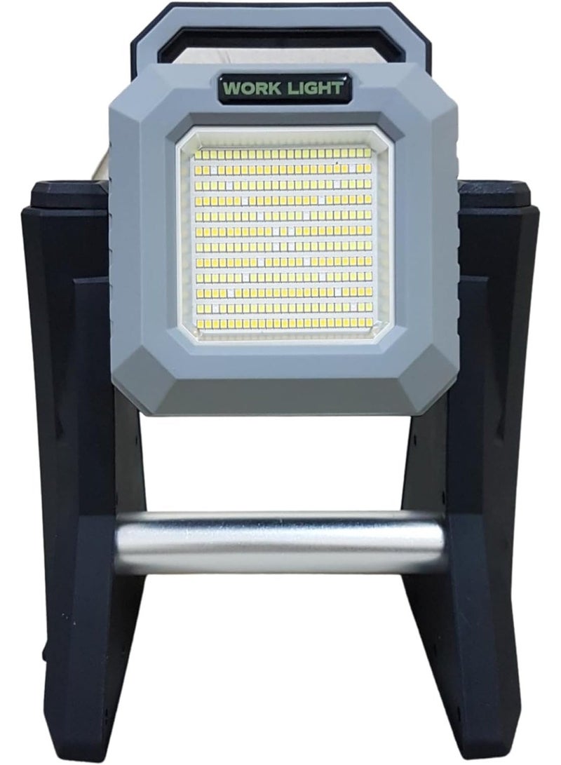 مصباح عمل احترافي شديد التحمل مع حامل تلسكوبي قابل لإعادة الشحن وبنك طاقة متعدد الوظائف، 3000 لومن، إضاءة قابلة للتعديل، بطارية 10000 مللي أمبير في الساعة، بنك طاقة للجوال - Image 4