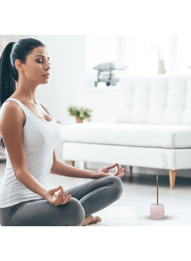 سيوسي Ceramic Incense Stick Holders, Multi-Functional Stick Holders, Incense Burner with Ash Catcher Tray, Aromatic Holders for Meditation, Yoga, Relaxation, and Home Desk Decor (2-Pack) - Image 4