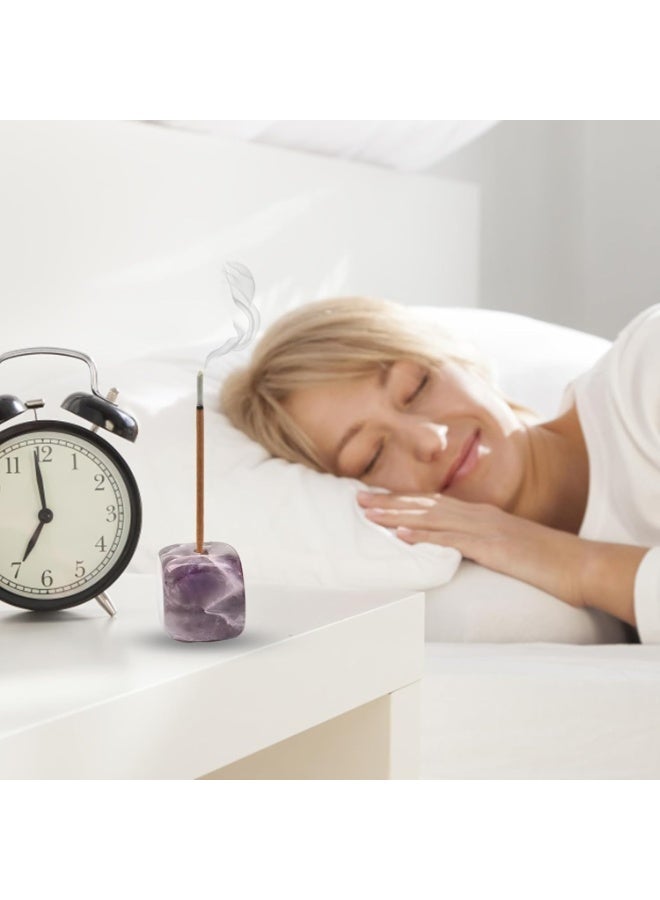 سيوسي Ceramic Incense Stick Holders, Multi-Functional Stick Holders, Incense Burner with Ash Catcher Tray, Aromatic Holders for Meditation, Yoga, Relaxation, and Home Desk Decor (2-Pack) - Image 2