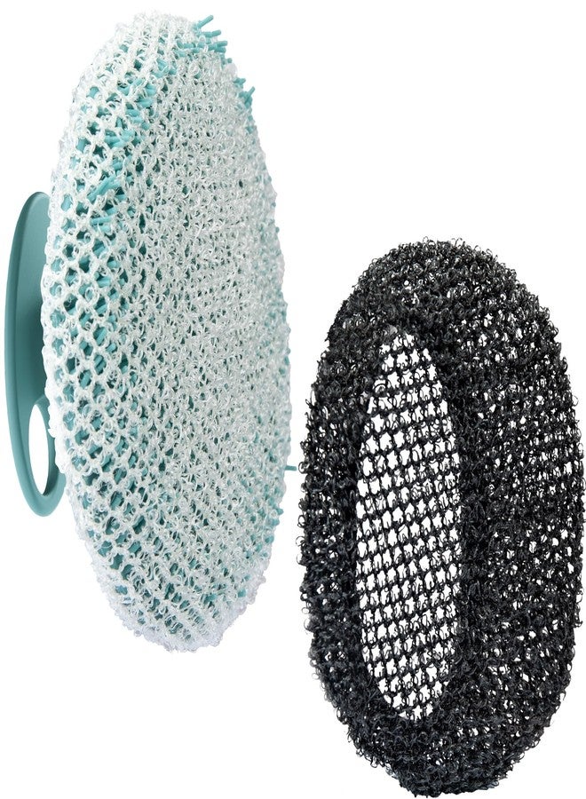 INNERNEED Bath Loofah Shower Sponge Mesh Case Exfoliating Net Washcloth Body Scruuber, for Women and Men, Fit for All Skin Types (Dark Green) - Image 1