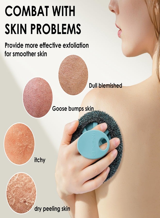 INNERNEED Bath Loofah Shower Sponge Mesh Case Exfoliating Net Washcloth Body Scruuber, for Women and Men, Fit for All Skin Types (Dark Green) - Image 3