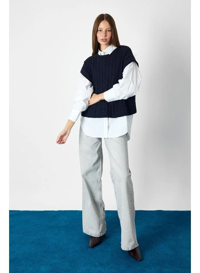 Sherin Navy Blue Sweater.